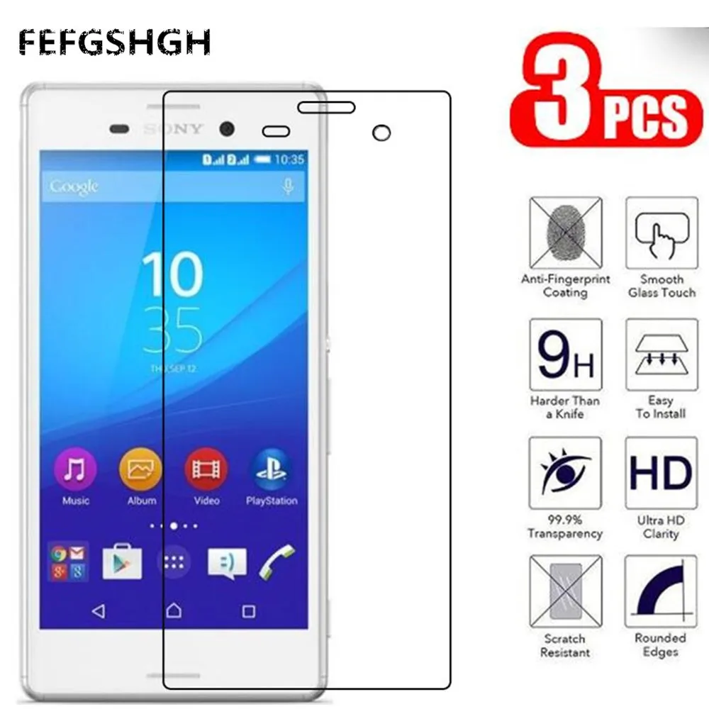 Защитное стекло закаленное 9H для Sony Xperia M4 Aqua E2303 Dual E2312 | Мобильные телефоны и