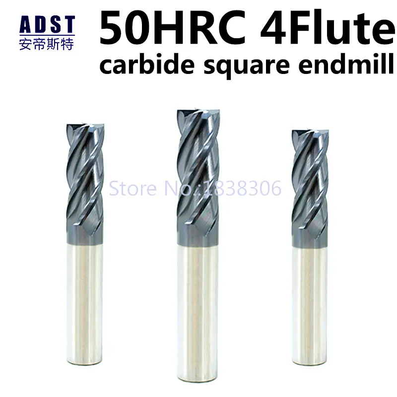 

Endmill Carbide Tungsten End Mill Milling Cutter Cutting Tools Router Bit 50HRC 4 Flute Metalworking CNC Machine Tool 1 pcs