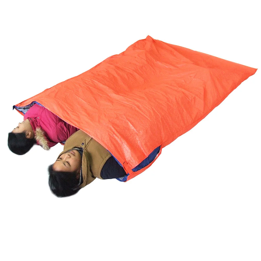 

240g Outdoor Envelope Double Sleeping Bag Camping Hiking Sleeping Bag 200 * 145cm Adult Double Persons 3 Seasons Waterproof