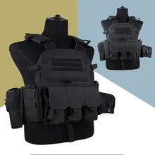 Черный цвет 600D нейлон Molle тактический жилет бронежилет охотничья пластина Перевозчик страйкбол 094 к M4 чехол боевое снаряжение Мультикам 201
