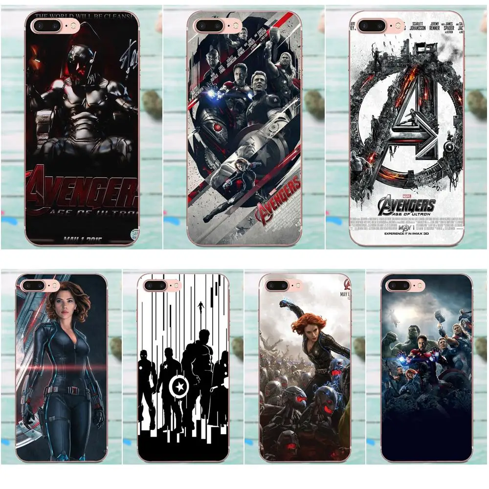Чехол из ТПУ для Xiaomi Redmi Mi Note 7 8 9 SE Pro Lite Go Play Marvel Avengers Age Of Ultron Black|Чехлы-накладки| |