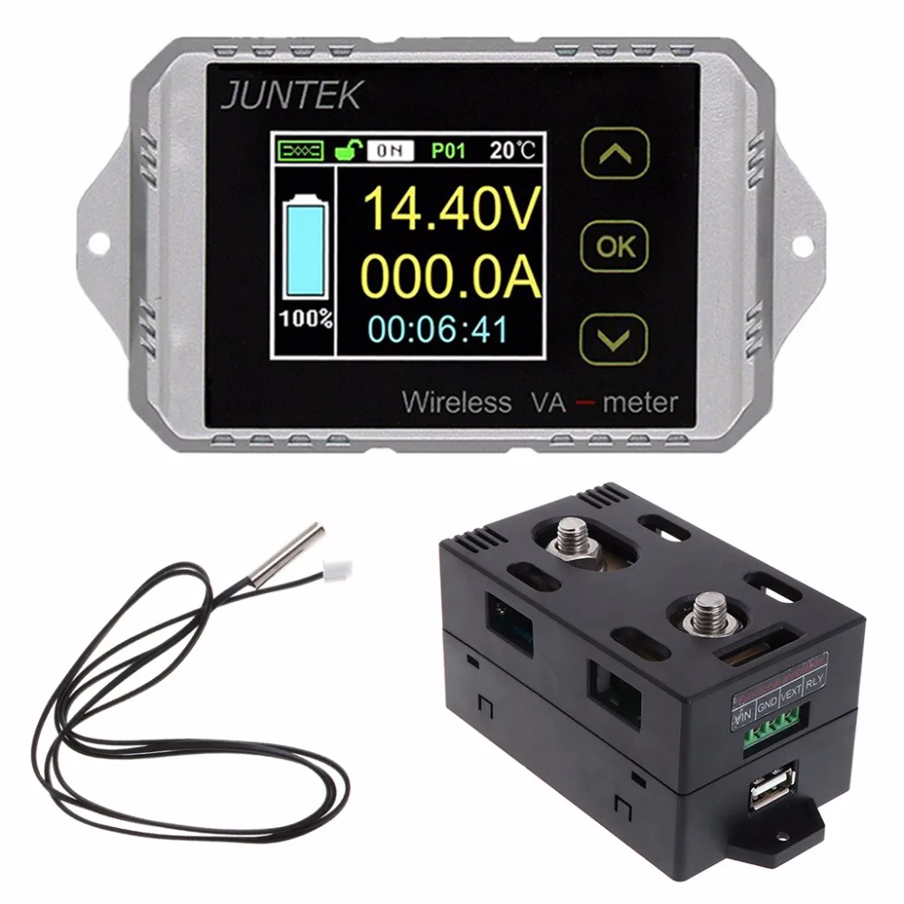 

Multifunction Wireless Bi-directional Ammeter Capacity Volt Watt Meter Monitor Tester Tools