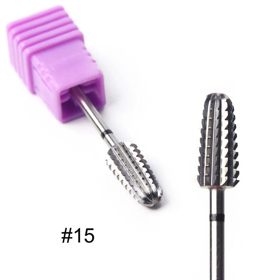 1 шт. сверло для ногтей твердосплавное вольфрамовое электрическое фреза заусенцы средство для удаления кутикул маникюр педикюр машина аксессуар инструмент LY1014 - Цвет: 15