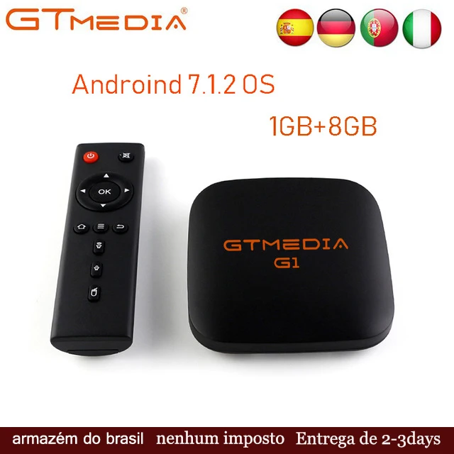 

GTMEDIA G1 Android 7.1.2 OS Smart TV Box Amlogic S905W Quad Core Media Player Android TV Box 4K HD Support IPTV Set Top Box