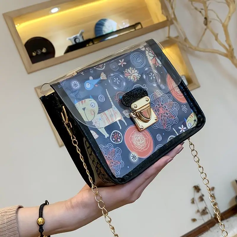 

Youbroer Cartoon Package Spring and Summer Transparent Steamed Stuffed Bun Lovely Personality Crossbody Bag Artoon
