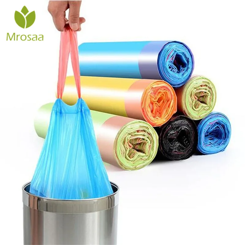 1 rolls(15pcs/roll) Thicken Kitchen Trash Drawstring Garbage Bags Rubbish Bucket Can Household Cleaning Tools 45x50cm | Дом и сад