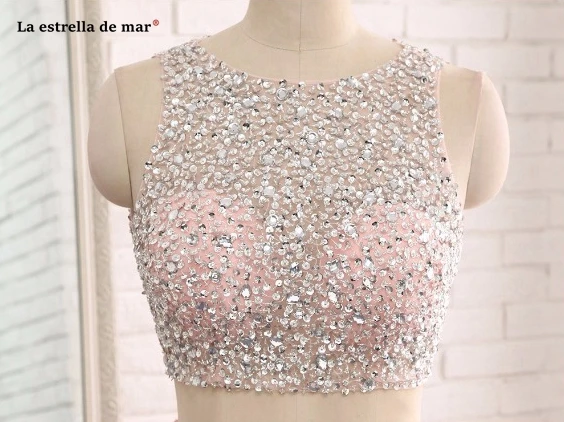 Ла звезда mar vestido De formatura новая с круглым декольте, расшитое кристаллами тафта трапециевидной формы персика 2 шт. платья для выпускного вечера длинное пальто плюс торжественное платье