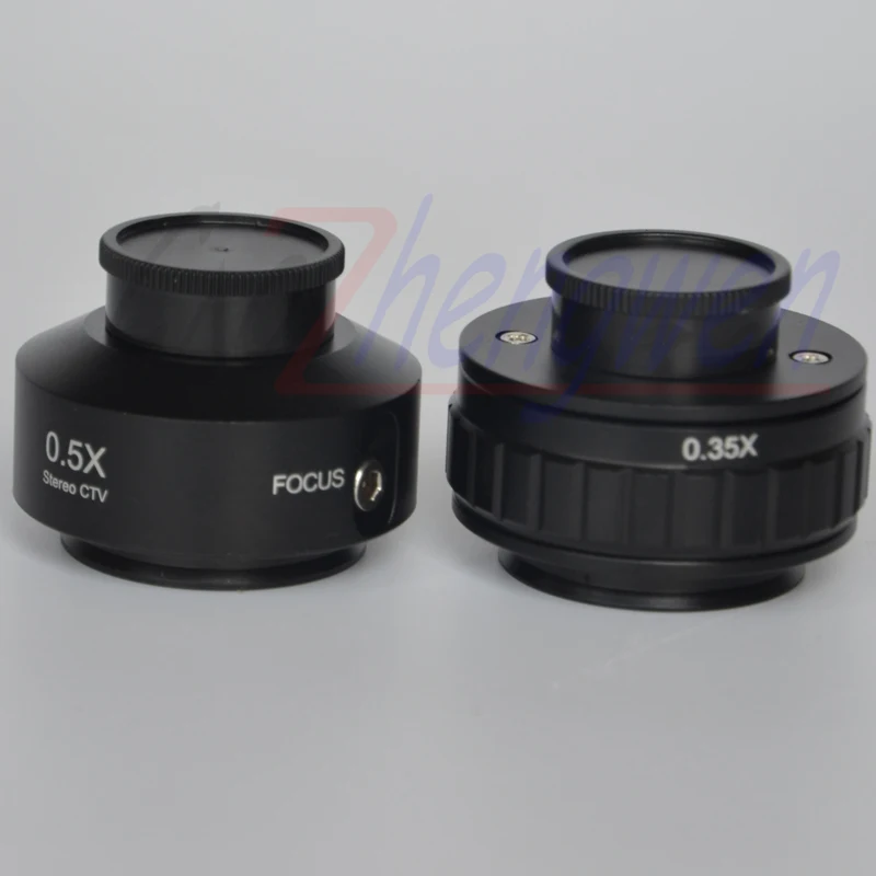 

FYSCOPE Original authentic 0.35X /0.5x Focus adjustable microscope C mount adapter for New type Trinocular Stereo microscope