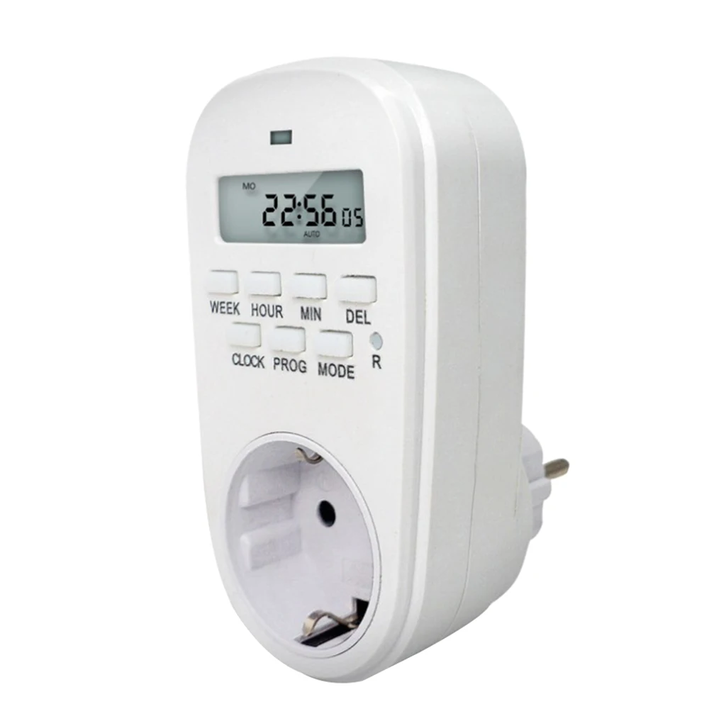Electronic Plug-in Programmablel LCD Screen 24Hour Timer Switch Socket Adapter EU Plug for Small Home Appliances