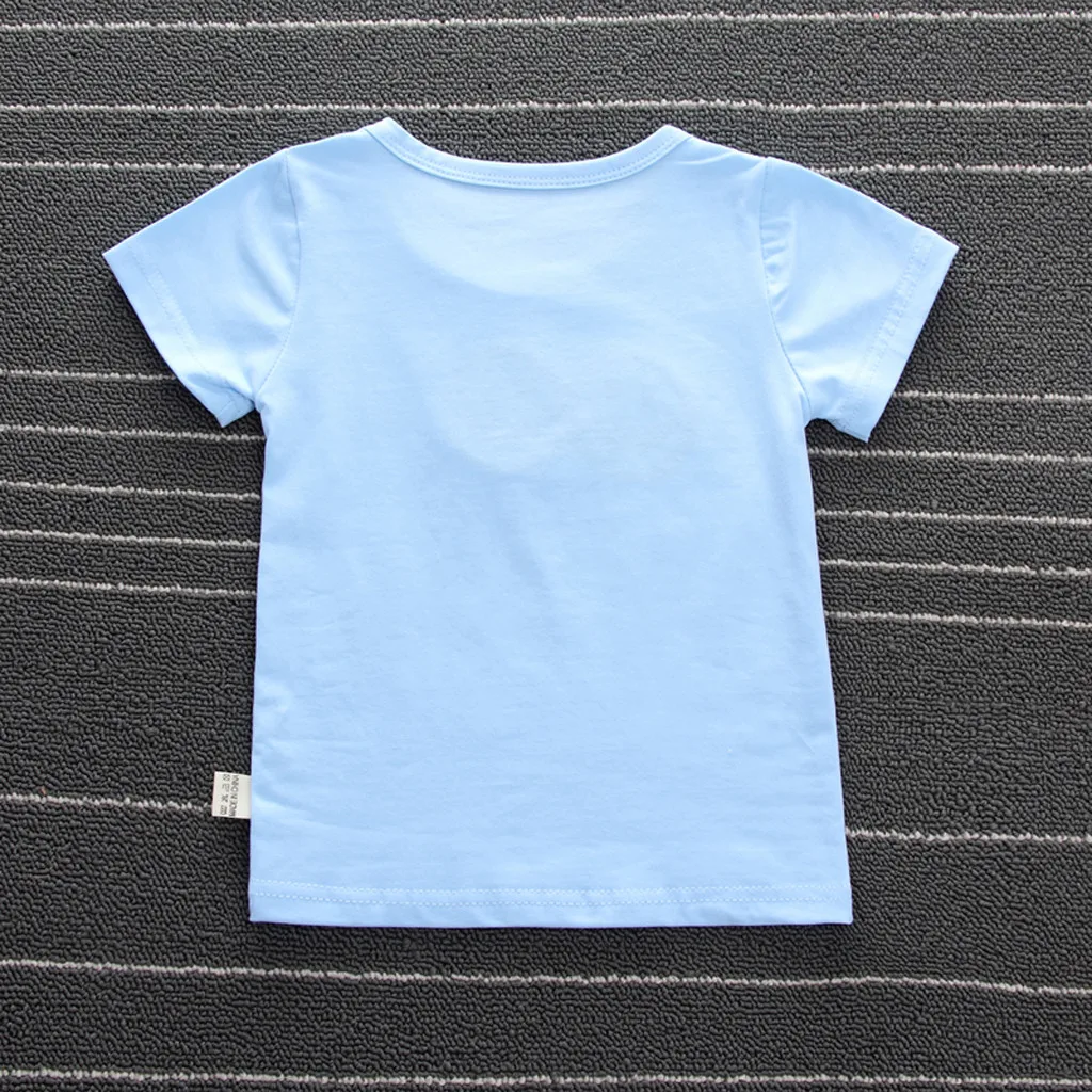 Комплекты одежды для мальчиков детская одежда vetement enfant fille/Детская Однотонная футболка с надписью для маленьких девочек джинсовые шорты с принтом комплект из 2 предметов
