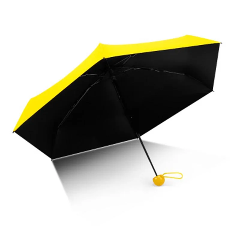 Capsule Umbrella Black Plastic Umbrella Ultra Light Mini Pocket Sunscreen Umbrella Convenient To Carry Small And Exquisite