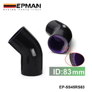 

BLACK COLOR 3 1/4" 83MM 45 DEGREE HOSE TURBO SILICONE ELBOW COUPLER PIPE For BMW e90 EP-SS45RS83