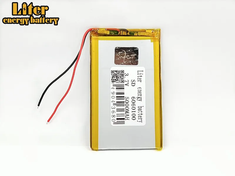 

1/2/4Pcs 3.7V 5000mAh 6060100 PLIB polymer lithium ion / Li-ion battery for MP4 MP5 tablet pc E-book power bank GPS MID PAD