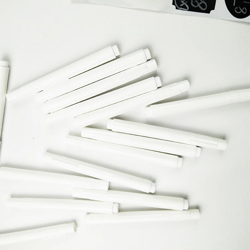 Оптовая продажа 4/10 шт белый жидкой Меловые карандаши для стен стикер на доску Кухня Jar удобные удаляемые знак ручка канцелярские