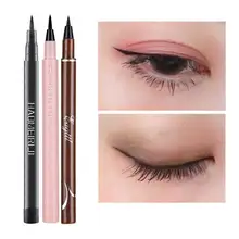 Черная Подводка для глаз, жидкая подводка для глаз, карандаш, стойкий, водостойкий, не ореол, окрашивание, гладкие линии, стойкий, не обесцвечивание