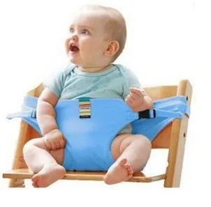 Ребенка стул ремень безопасности Портативный сиденье обеденный стул сиденье стрейч Обёрточная бумага стульчик для кормления жгут детское сиденье - Цвет: blue