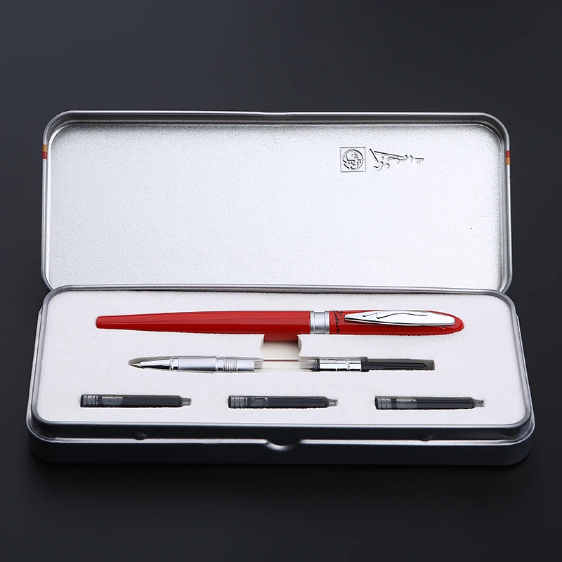 Пикассо Pimio X12 Ручка-роллер, ручка с денежными чернилами, Набор сменных перьев, роскошная деловая подпись в офисе, ручки, рождественский подарок - Цвет: Красный