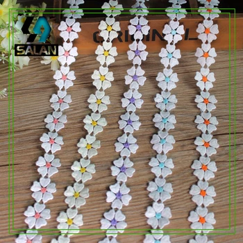 

Spot wholesale exquisite color polyester colored flowers soluble lace DIY embroidery clothing accessories