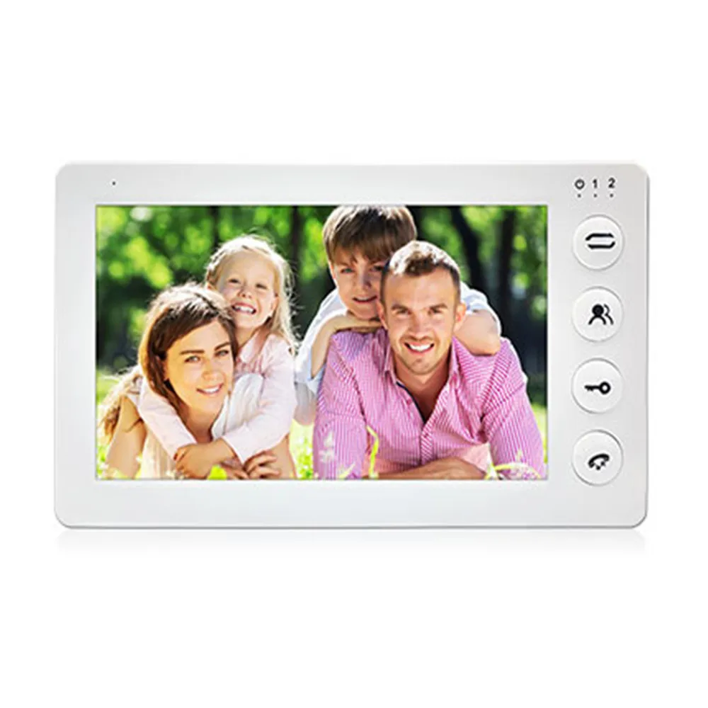  Dragonsview White Video Intercom System Kit 7 Inch Door Monitor Video Door Phone Intercom 1200TVL R