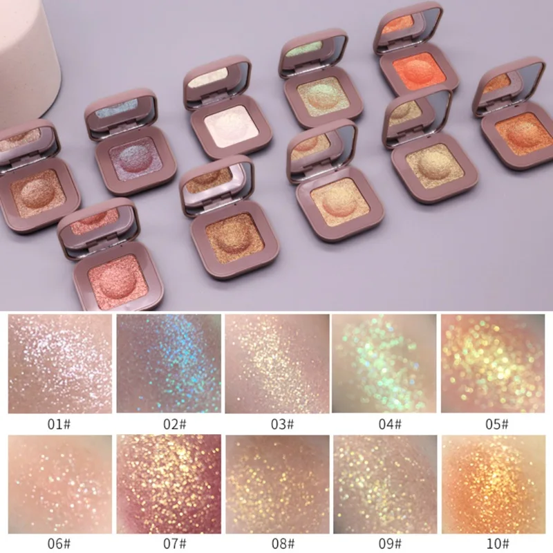 10 Colors Glitter Eyeshadow Gel Metallic Powder Pigment Perfume Shining