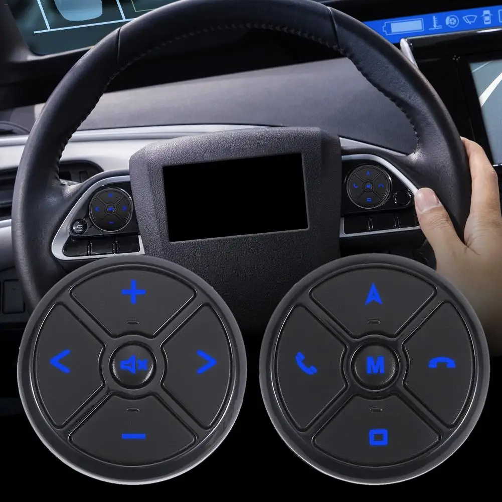 

Universal Multi-function Blue Backlight 10 Button Car Multimedia Steering Wheel Control Buttons DVD Button