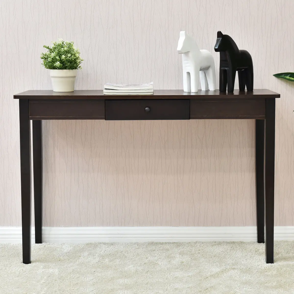 Giantex طاولة وحدة التحكم دخول المدخل مكتب مدخل الجانب أريكة اللكنة الجدول مع درج الحديثة الخشب غرفة المعيشة الأثاث HW56071 Giantex طاولة وحدة التحكم دخول المدخل مكتب مدخل الجانب أريكة اللكنة الجدول مع درج الحديثة الخشب غرفة المعيشة الأثاث HW56071
