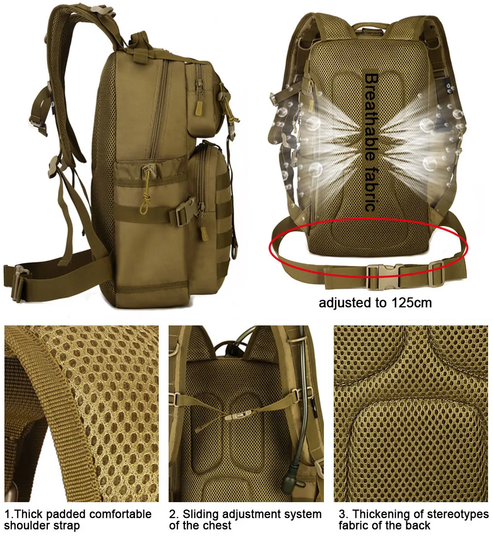 Хит, мужской, уличный, 3 P, тактический рюкзак, 900D, водонепроницаемый, армейский, наплечный, военный, охотничий, походный, женский, многоцелевой, Molle, спортивная сумка