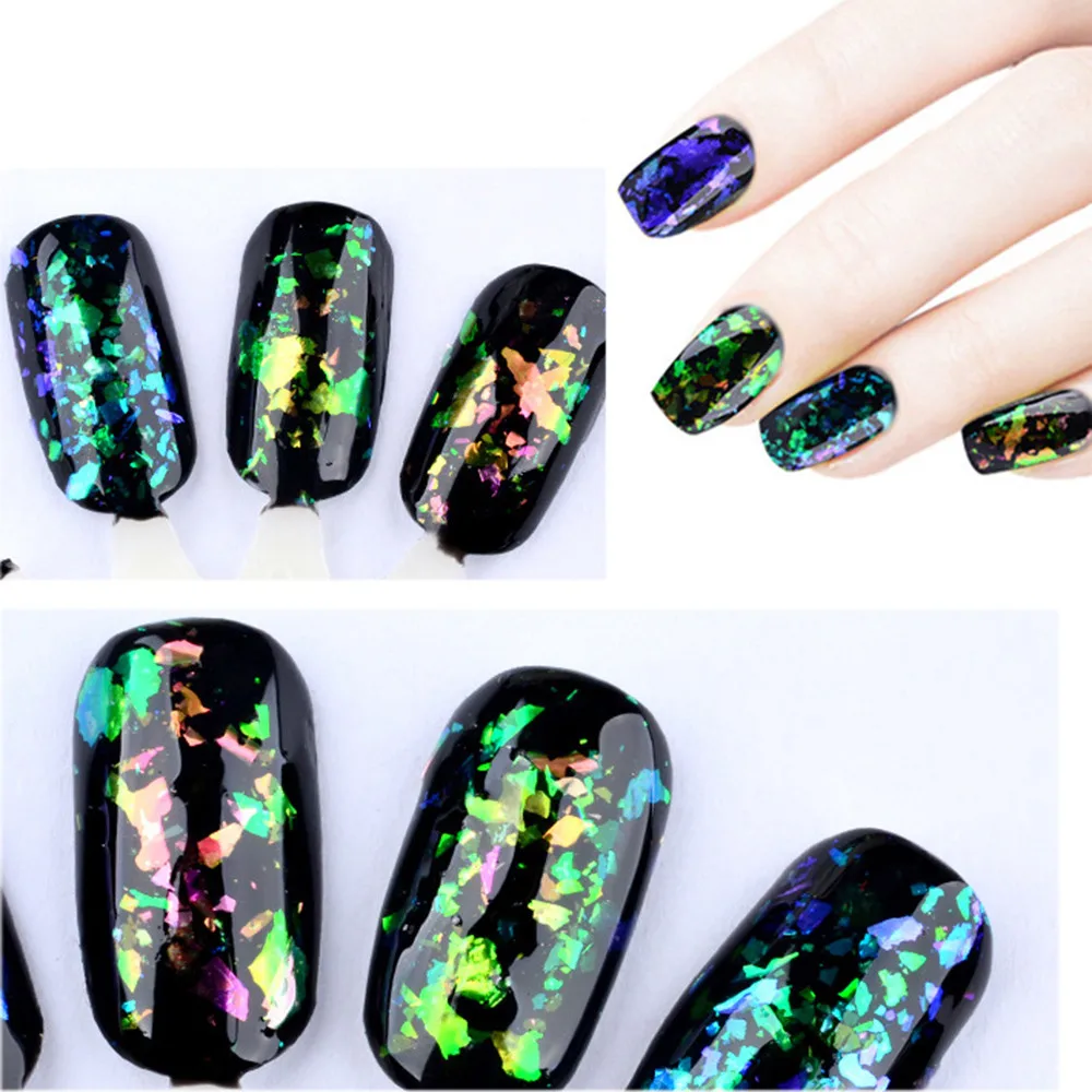 

Nail Art Gorgeous Chameleon Mirror Powder Manicure Chrome Pigment Glitters 0.2g Glitter Manicure Tips DIY Nail Art Decorations