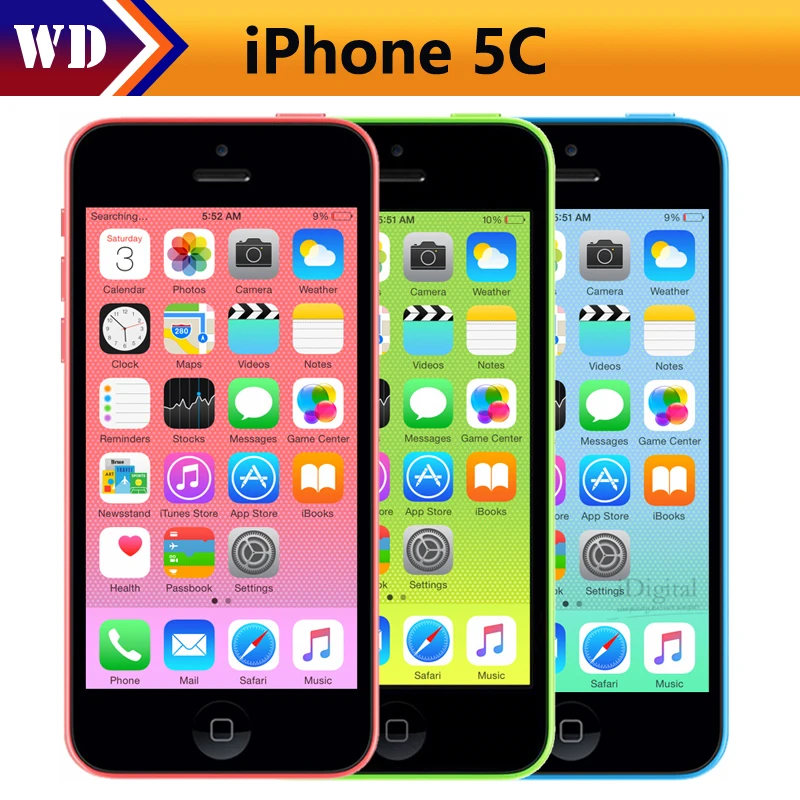 

Apple iPhone 5C Original Unlocked IOS GPS WIFI Dure Core 4.0 Screen 8GB/16GB/32GB Storage iPhone5c Cellphone USED