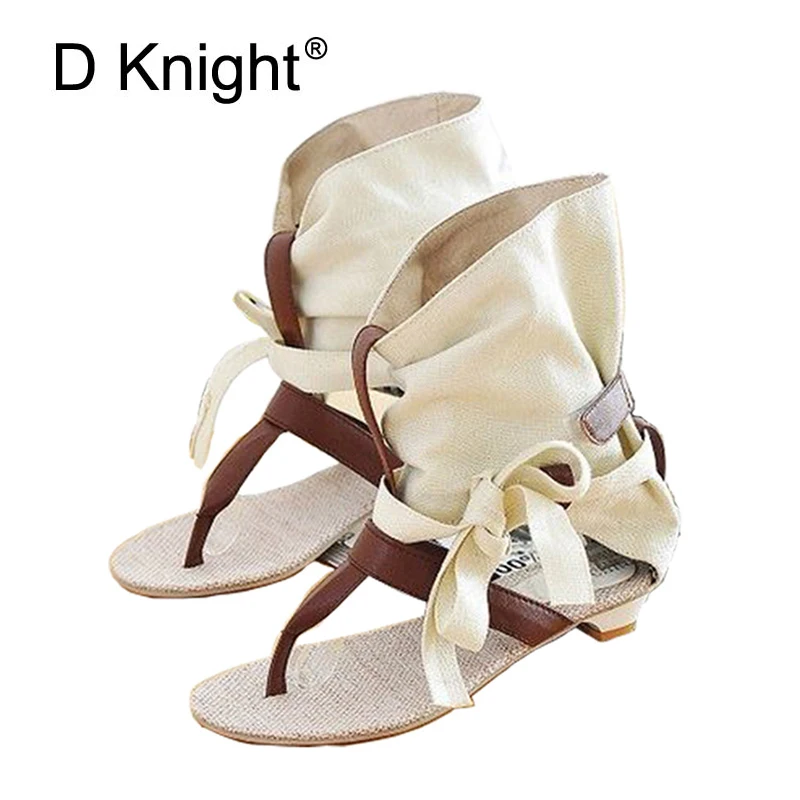 

Vintage T-strap Women Casual Sandals Color Block Flat Flip Flops Summer Ankle Beach Shoes Plus Size Ladies Gladiator Sandalias