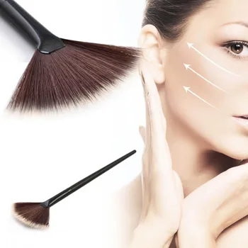 

1PC Women Pro Large Fan Goat Hair Blush Face Powder Foundation Cosmetic Makeup Brush Tool Gift
