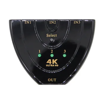 

Mini 3 Ports HDMI Switch 1.4b 4k*2k 3D Switcher HDMI Splitter 3 in 1 Out Port Hub for DVD HDTV Xbox PS3 PS4 1080P