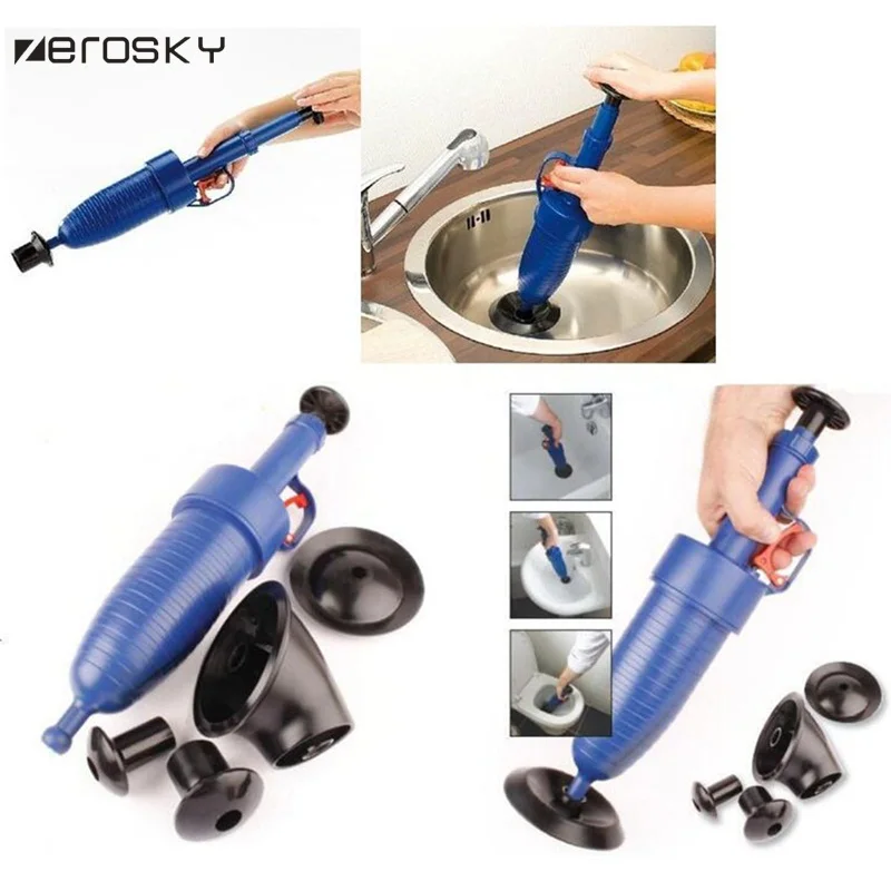 

Zerosky Toilets Air Drain Blaster Pump High Pressure Sewer Filter Sink Pipe Air Kitchen Bathroom Cleaner Kit Tools 2017 New