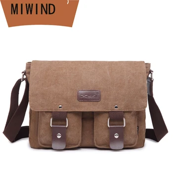 

MIWIND Brand 2017 Multifunction Men Canvas Bag High Quality Men Messenger Bags Fashion Shoulder Bags Brand Men Bag TWK1091