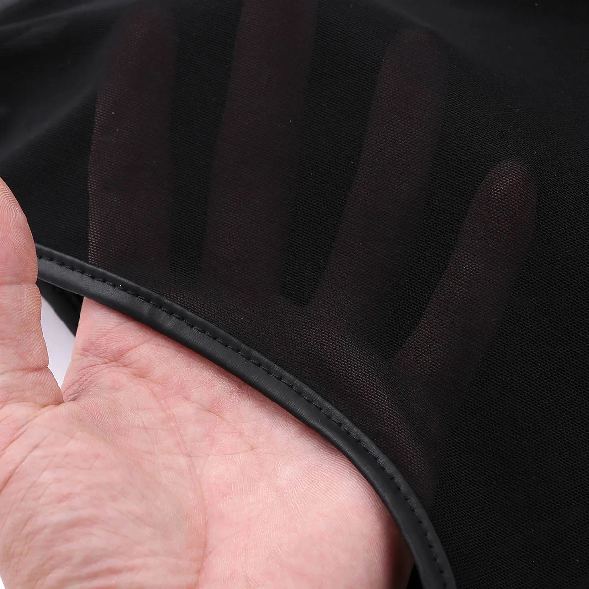 Tiaobug Adult Black Wetlook Patent Leather Sheer Mesh Splice Zipper Crotch Leotard Bodysuit Men Jumpsuit Zentai Club Costume -Zentai shop online HTB13VWCarj1gK0jSZFOq6A7GpXaQ.jpg