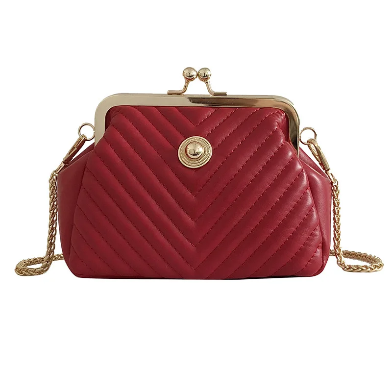 

Fashion Texture Small Bag Woman 2019 All-match ObliqueTide Satchel Crossbody Bag Chain Western Style Single Shoulder Bag