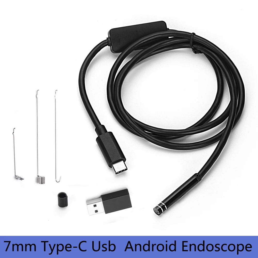 Hd 7mm Type-c Android Endoscope Camera Flexible Borescope Camera For Smartphone 1m 3m 5m 7m Cable Ip67 Hard Wire - Ip Camera - AliExpress