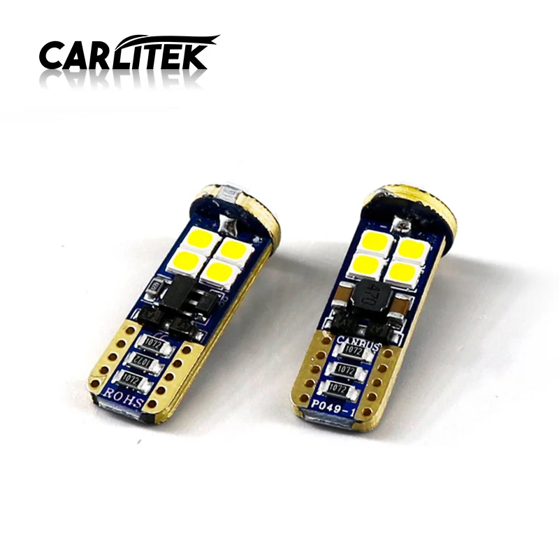 Автомобильная лампа CARLitek 2 шт. 12 В Canbus Led T10 W5W 194 3 Вт габаритные фонари для