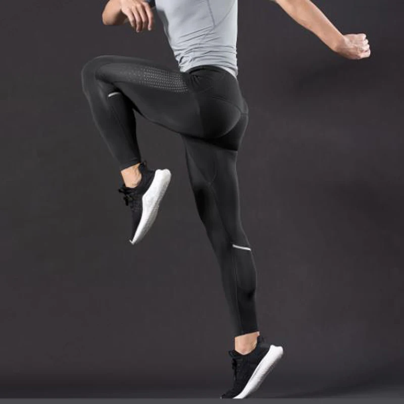 Xiaomi mijia Высокие эластичные спортивные компрессионные брюки профессиональные спортивные брюки быстросохнущие дышащие Светоотражающие Брюки smart