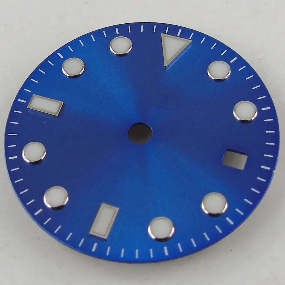 

28.5mm sterile Blue Watch Dial fit 2836 2813 3804 Miyota 82 Series movement watch