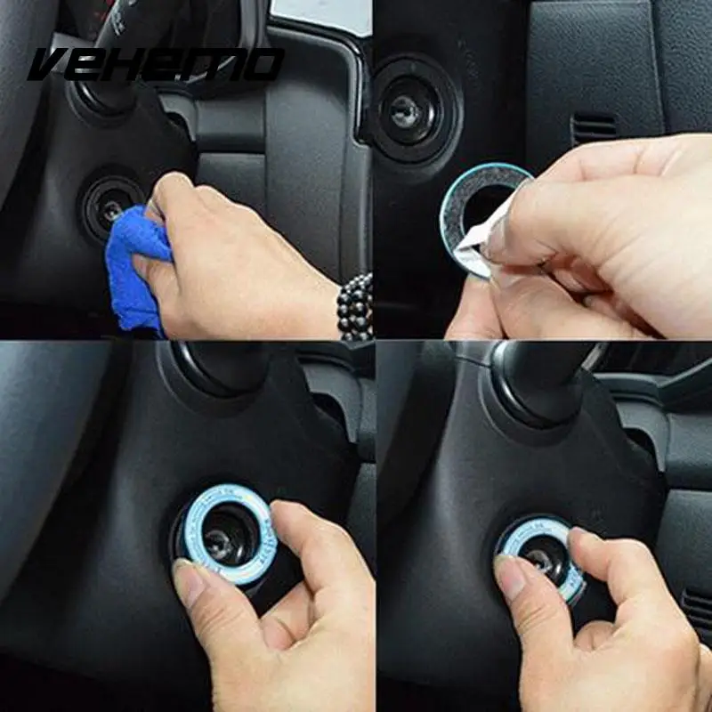 

Car Ignition Key Ring Sticker Vehicle light decorations Key ring stickers decorations Car Luminous light Ignition LED New