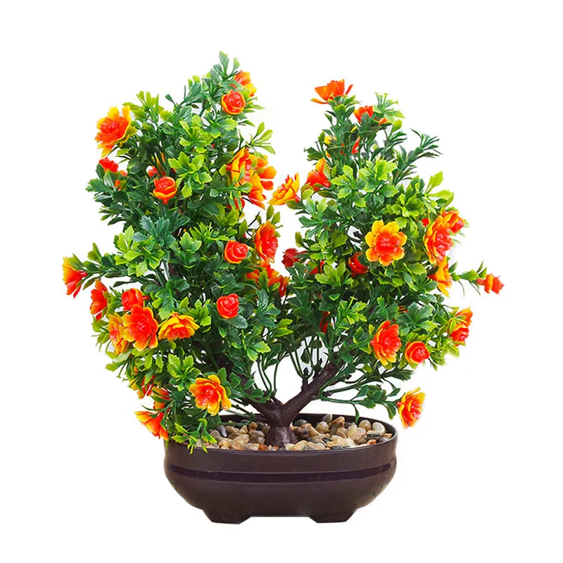 Artificial Plastic Flowers Fake Plants Flower Wedding Home Decor Garden Artificial Plants Fake Plastic Grass Foliage Plant Tree