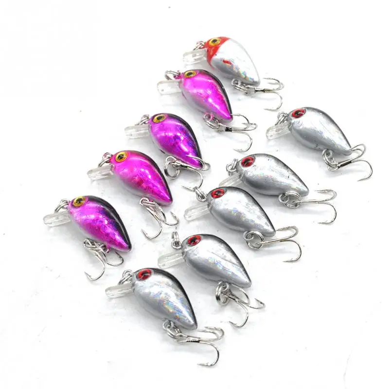Buy 10pcs Mini Crazy Wobble pesca Crankbait Hard Crank