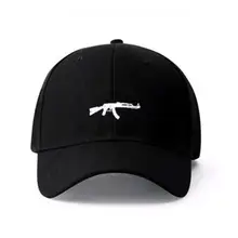 Корейская версия бейсбольная Кепка с вышивкой штурмового пистолета, уличная модная кепка для женщин и мужчин, кепки в стиле хип-хоп из хлопка