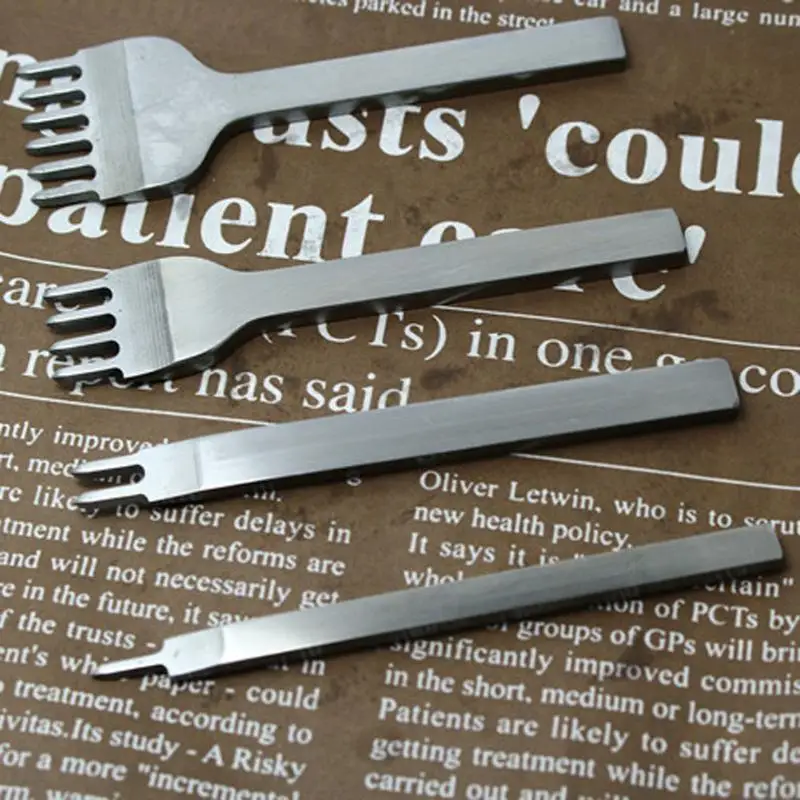 Leather Craft Tools Leather Hole Punch 4Pcs/lot DIY Leathercraft 3/4/5mm Leather Hole Punches Stitching Punch Tool