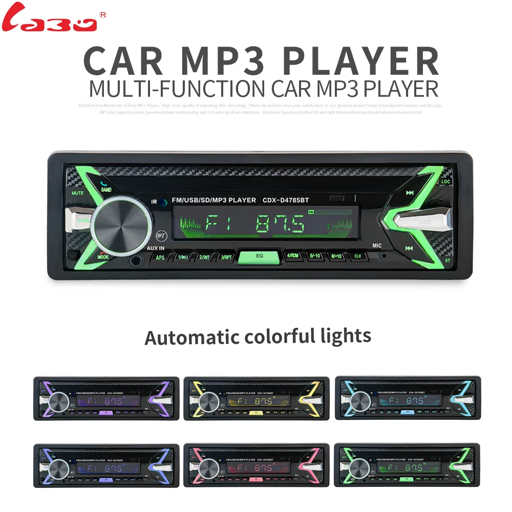 Removable Detachable Panel Autoradio Bluetooth Car Radio Auto Fm Rds Stereo Audio Player Usb Sd Iso 7 Colors Lighting Car Radios - AliExpress