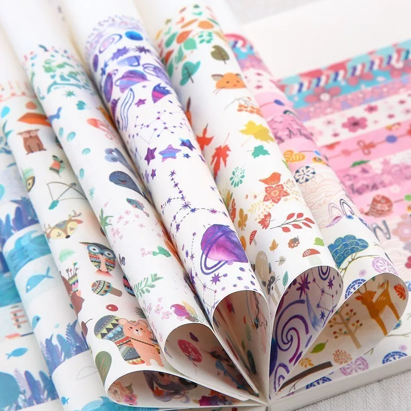 10 шт./компл. милые животные васи лента набор японский Вишневый цветок пуля журнал декоративные ленты Скрапбукинг бумаги стационарный