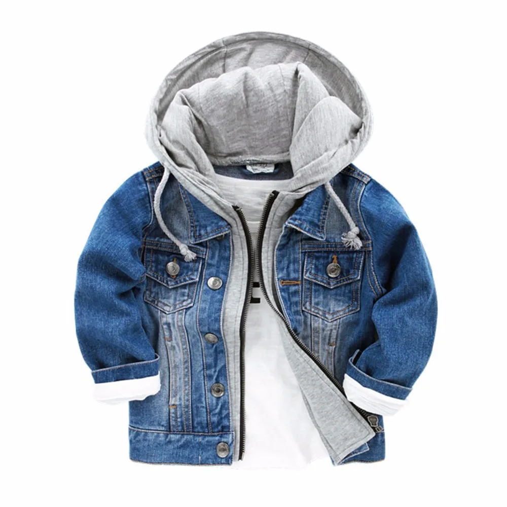 

Fashion Baby Boys Jackets 2019 Spring Autumn Jacket For Boy Infant Coat Kids Casual Jeans Outerwear Hoodie Coat Children Clothes