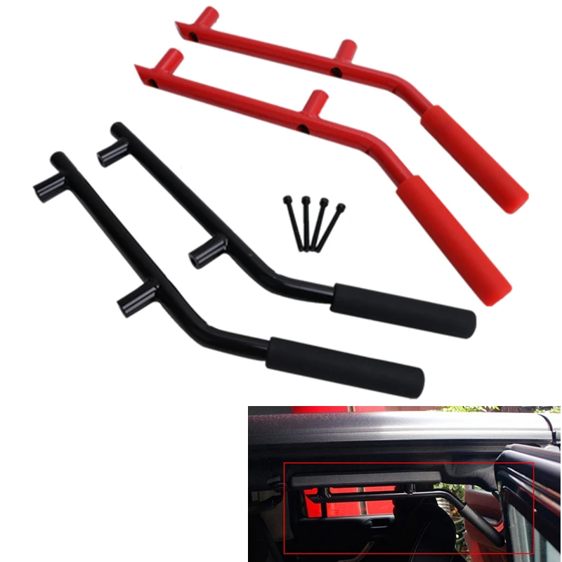 

1Pair Rear Grab Handle Roll Grab Bar Armrest For Jeep Wrangler JK & Unlimited 4 door 2007-2017 For Jeep Wrangler Parts #CE016