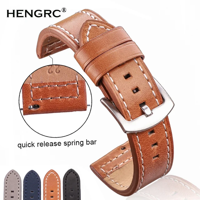 Watch Accessories Genuine Leather Watchbands Women Men Vintage Black Brown Gray Watch Accessories Genuine Leather Watchbands Women Men Vintage Black Brown Gray